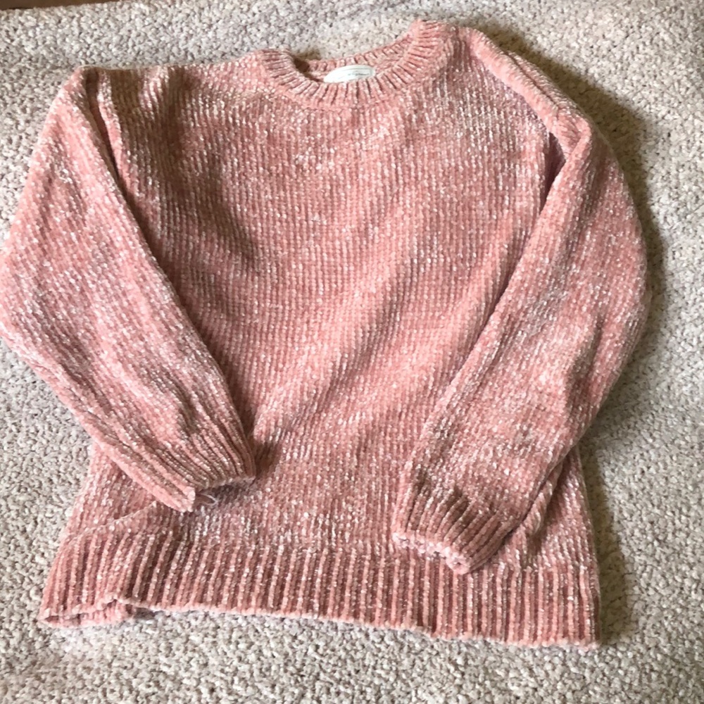 Blush chenille sweater